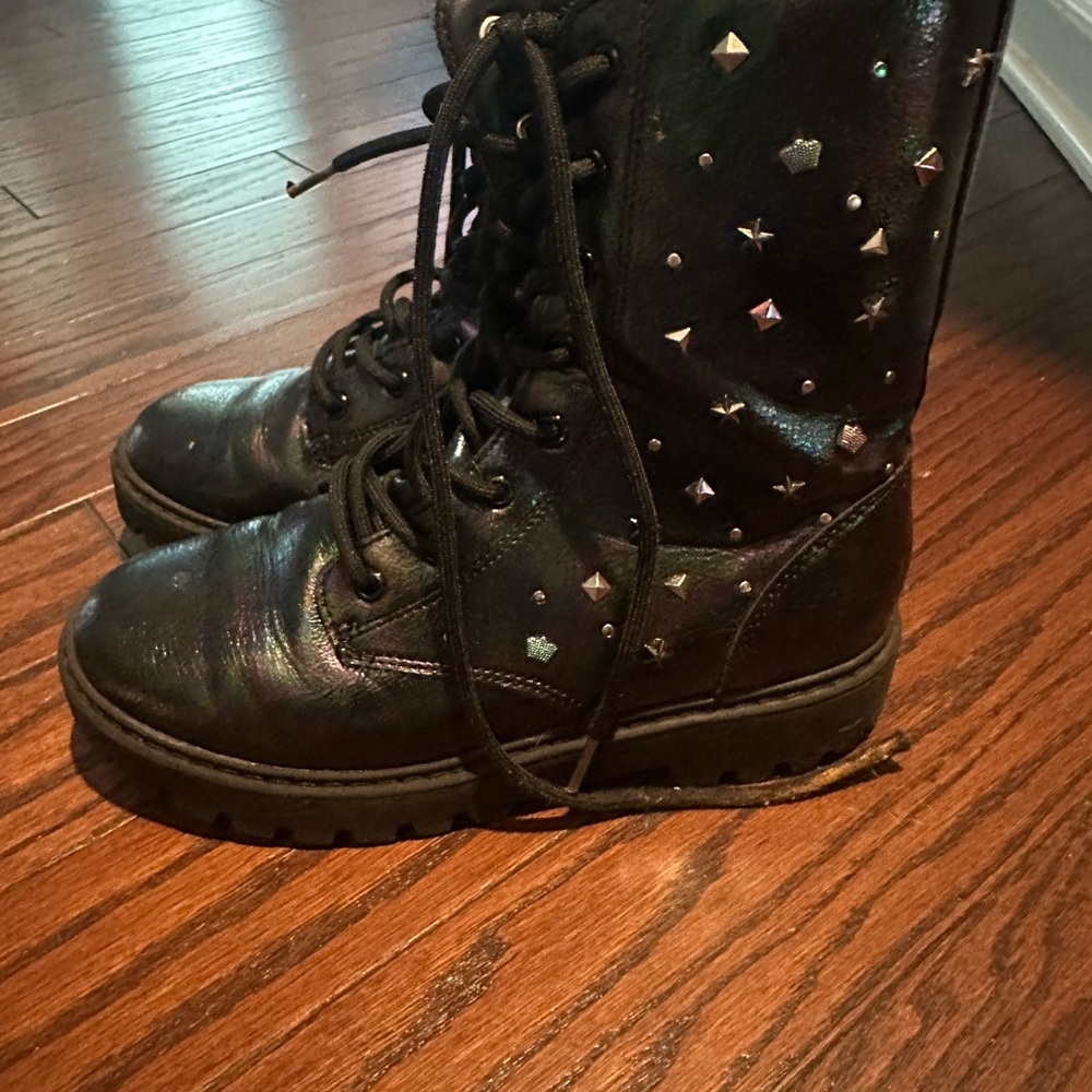 Art Class Black Studded Kids Boots